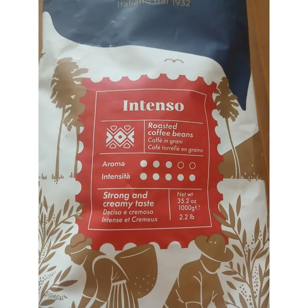 Biancaffè Whole Italian Roasted Coffee Beans, Strong & Creamy, Intenso, 2.2 Lb